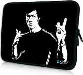 Sleevy 11,6 inch laptophoes Bruce Lee - laptop sleeve - laptopcover - Sleevy Collectie 250+ designs