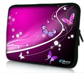 Sleevy 17.3 laptophoes paarse vlinders - laptop sleeve - laptopcover - Sleevy Collectie 250+ designs