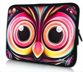 Sleevy 11.6 laptophoes artistieke uil - laptop sleeve - laptopcover - Sleevy Collectie 250+ designs