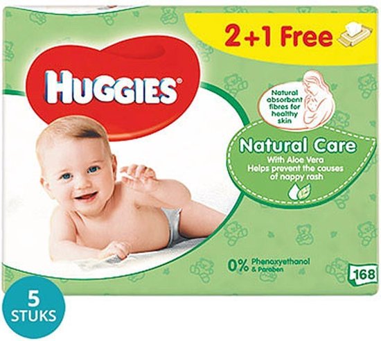 Huggies Billendoekjes Babydoekjes Natural Care 840st