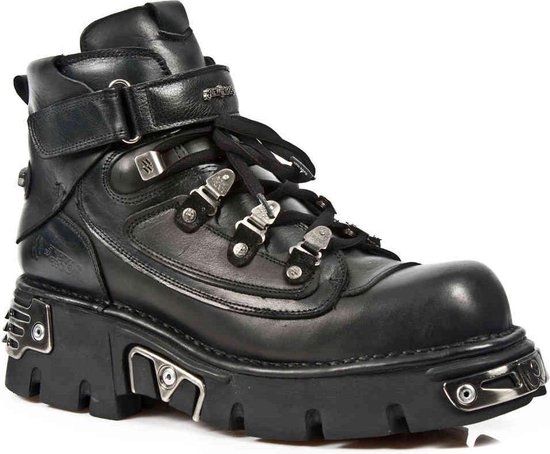 Gehoorzaamheid systeem Diplomaat New Rock Enkellaars -48 Shoes- M-654-S1 Zwart | bol.com