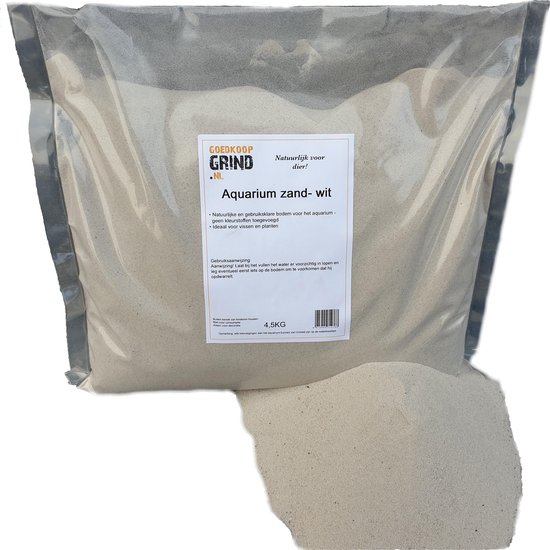 Aquarium zand - wit - 4,5kg