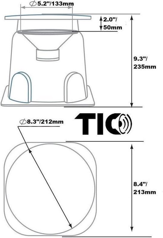 TIC GS5 - 5" Compacte Omnidirectionele 360° In-Grond| Weerbestendig| Set van 2 Speakers — afbeelding 3