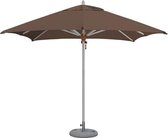 Tradewinds Aluzone Parasol (aluminium) - vierkant 2,8m X 2,8m - grote parasol - Taupe