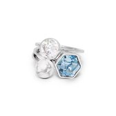 Melano Twisted The signature smile ringen set - zilverkleurig - dames - maat 56