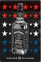 Metalen Bord Jack Daniels Stars 20x30cm