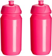 2 x Tacx Shiva Water Bottle - 500 ml - Flashy Pink Pink - Bouteille à boire