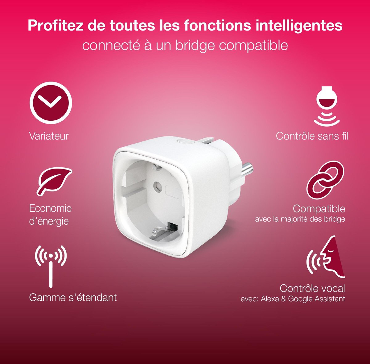 Prise intelligente Innr - Fonctionne avec Philips Hue * - Prise  intelligente Zigbee 