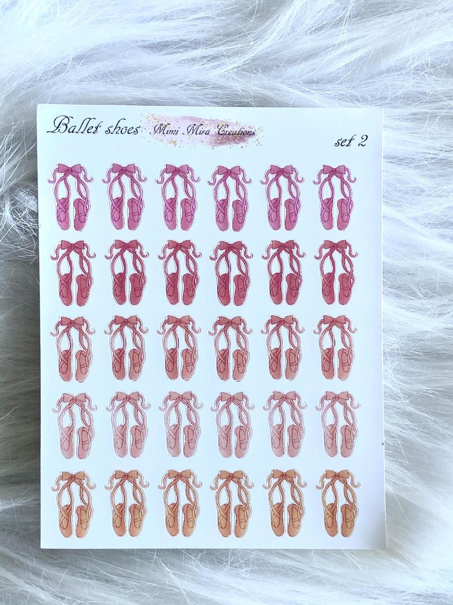 Mimi Mira Creations Functional Planner Stickers Ballet Shoes Set 2