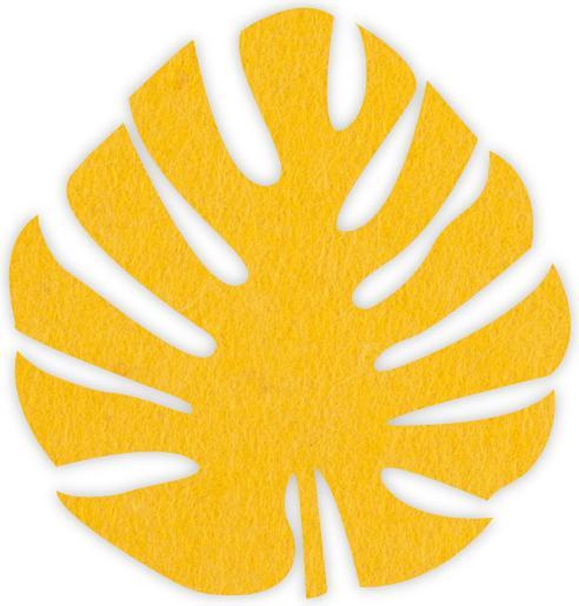 Monstera blad vilt onderzetter - Geel - 6 stuks - Ø 9,5 cm Rond - Glas onderzetter - Cadeau - Woondecoratie - Woonkamer - Tafelbescherming - Onderzetters Voor Glazen - Keukenbenodigdheden - Woonaccessoires - Tafelaccessoires