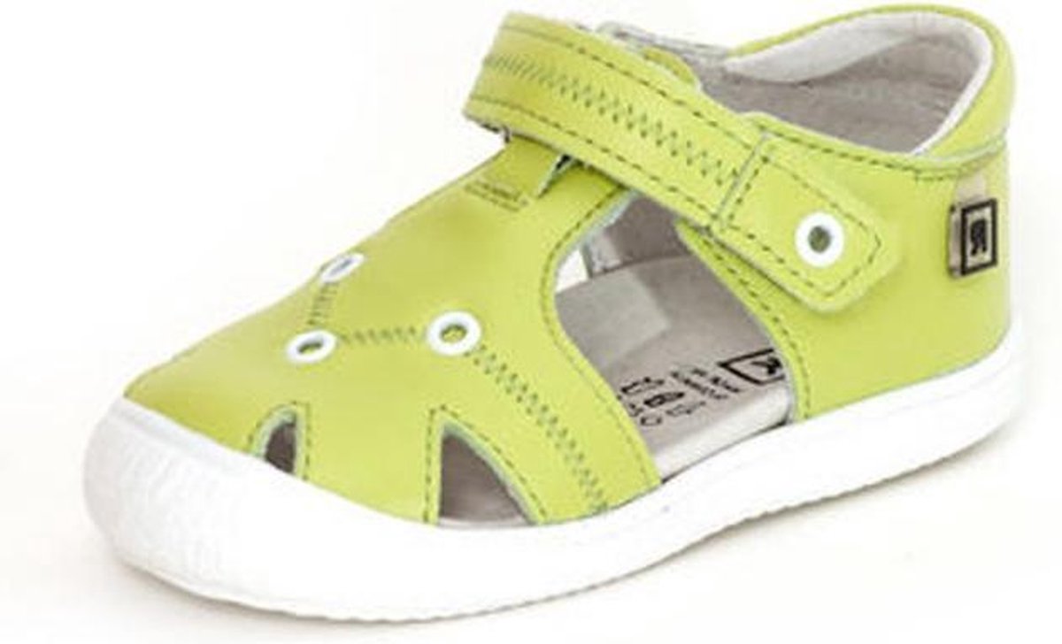 Rak Leren sandalen licht groen