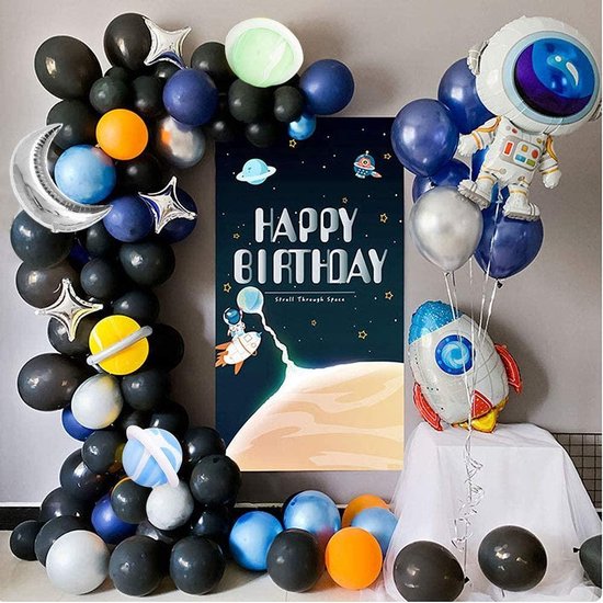 optocht Aan het water puppy Decoratie Versiering verjaardag – raket -astronaut – Kinderfeest – Feest  jongen -... | bol.com