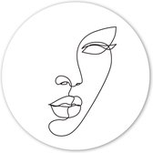 Wooncirkel - Vrouwengezicht - lijntekening (? 30cm)