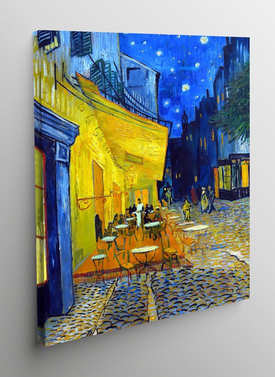 Canvas terras bij nacht - Vincent van Gogh - 50x70cm