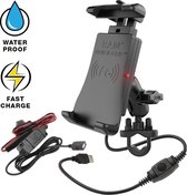 Tough-Charge™ Quick-Grip™  Waterproof Wireless Charging Motorcycle Mount