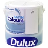 Dulux Colors | Zijdeglanzende WIT muur- en plafondverf | Hoog dekkend, kwalitatief | 2.5L.