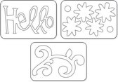Sizzix Sizzlits Snijmal Set - Hello - 3 stuks