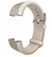 Bandje Leather - Goud geschikt voor Fitbit Charge 2