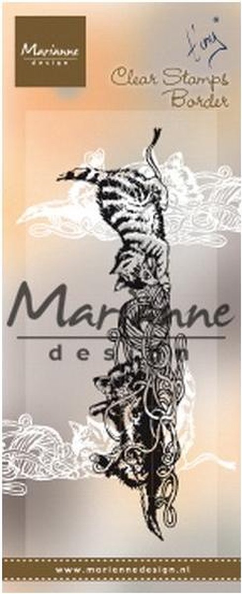 Stempel - Claer stamp - Marianne Design - Tiny's border kittens - TC0873