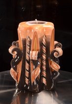 Exclusieve XXL Obelisk kaars, hoogte: 34 cm in GOUD, LILA en WIT - Gemaakt door Candles by Milanne BEKIJK VIDEO