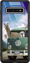 Samsung S10 hoesje glass - Lama adventure | Samsung Galaxy S10 case | Hardcase backcover zwart