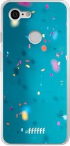 Google Pixel 3 Hoesje Transparant TPU Case - Confetti #ffffff