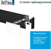 Artiteq Info Rail 6x 200 cm zwart schilderij ophangsysteem incl. montageset 9.6863S