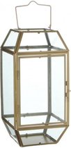 Mica Decorations Procida Lantaarn - Windlicht - 36 x 17,5 x 17,5 cm - Glas - Goud