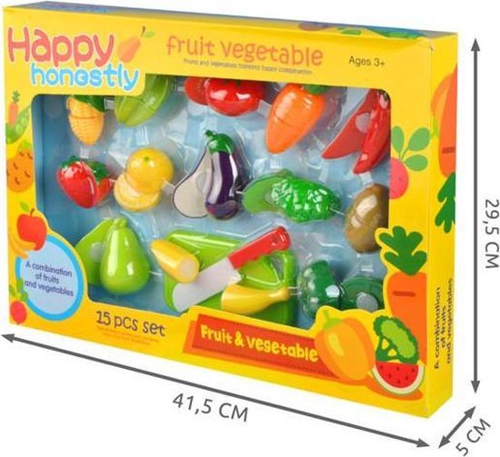 Skalk Afkorting Pygmalion Speelgoed groente en fruit set | bol.com