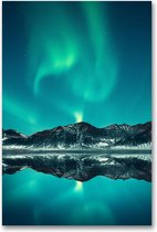 MN Collections - Schilderij - Landscape Photography. - Zwart, Wit En Groen - 105 X 70 Cm