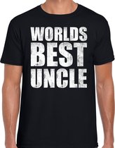 Worlds best uncle / oom cadeau t-shirt zwart voor heren - verjaardag shirt / cadeau t-shirt L