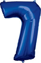 Amscan Folieballon 58 X 88 Cm Nummer 7 Blauw