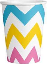 Bekertjes Zigzag 250 ml Papier 8 Stuks