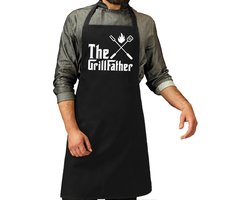 Bellatio Decorations Vaderdag cadeau schort - The Grillfather - barbecue/bbq - zwart - heren