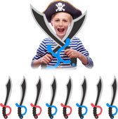Relaxdays 8 x piraten zwaard foam - piratenzwaarden - kinderzwaard - zwaard speelgoed