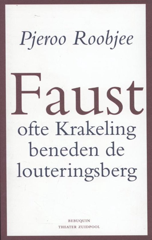 Cover van het boek 'Faust' van Pjeroo Roobjee