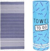 Towel To Go Malibu, Blue, 100*180cm Strandlaken, badhanddoek, sauna handdoek