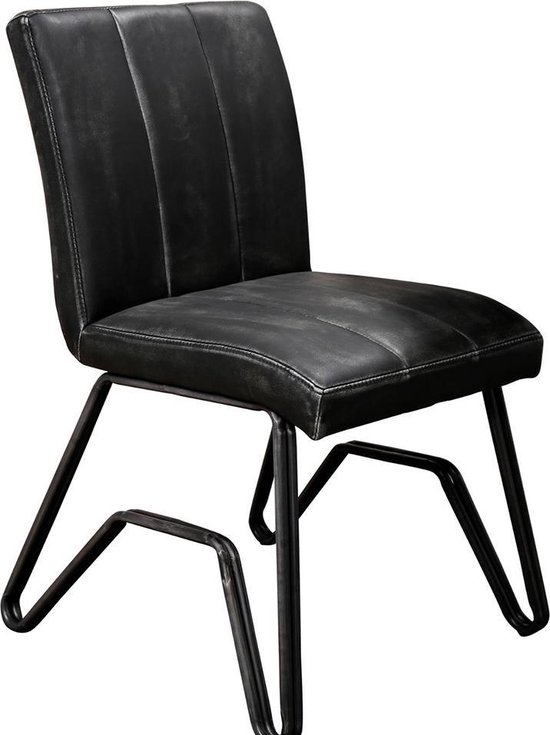 | Industriële eetkamerstoel Arvy vintage antraciet Industriële eetkamerstoel vintage antraciet Milana | Gratis