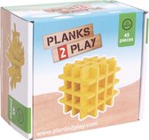 Planks 2 Play Gekleurde Houten Plankjes Set - 45 stuks - Geel