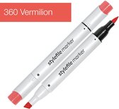 Stylefile Marker Brush - Vermillion - Hoge kwaliteit twin tip marker met brushpunt