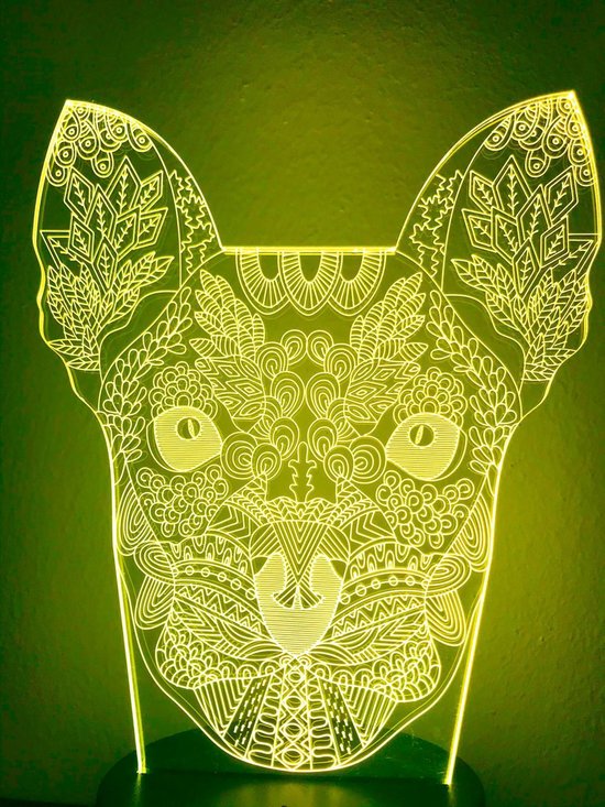 Nachtlampje Hond. Hond nachtlamp. Mandala beeld lamp. Mandala hond  lamp/mood lamp... | bol.com