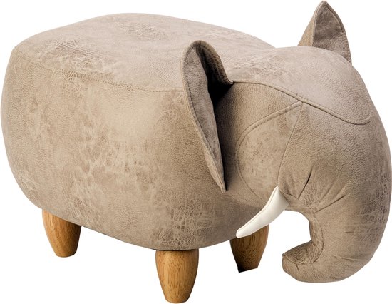 Schattige Olifanten Kruk Voor Kids - Pluche Kinderstoel Voor Speelkamer Of Slaapkamer
