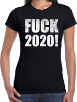 Fuck 2020 protest t-shirt zwart voor dames 2XL