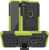 Rugged Kickstand Back Cover - Motorola Moto G8 Power Hoesje - Groen