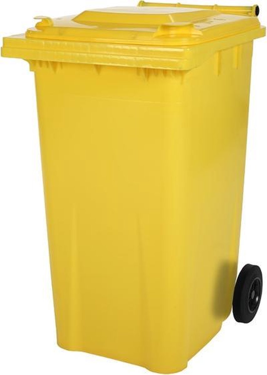 2-wiel afvalcontainer - 240 liter - geel
