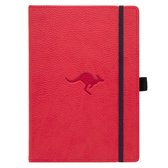 Dingbats* Wildlife A5 Notitieboek - Red Kangaroo Lijntjes - Bullet Journal met 100 gsm Inktvrij Papier - Schetsboek met Harde Kaft, Binnenvak, Elastische Sluiting en Bladwijzer