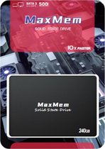 240 GB - Interne SSD - MaxMem Black - SATA III TLC NAND 520/460 MB/s