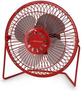 Bureau ventilator op USB - 14cm - Rood