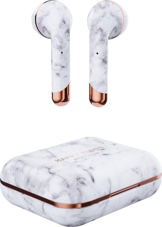 Happy plugs air online 1 white marble
