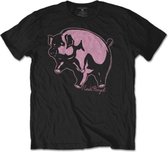 Pink Floyd Heren Tshirt -S- Pig Zwart